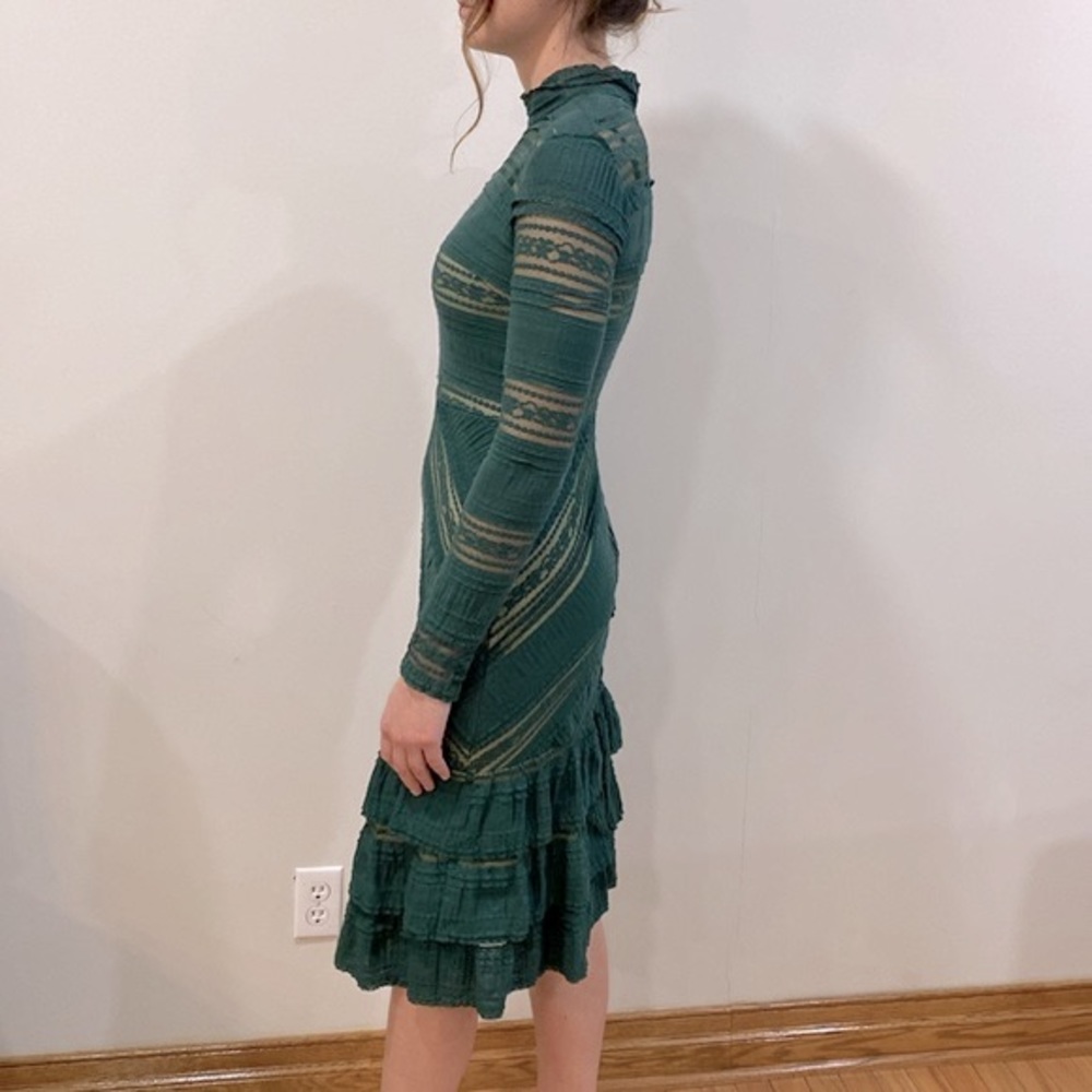 Emerald Green Lace Dress